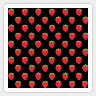 Wild Strawberries - Black Sticker